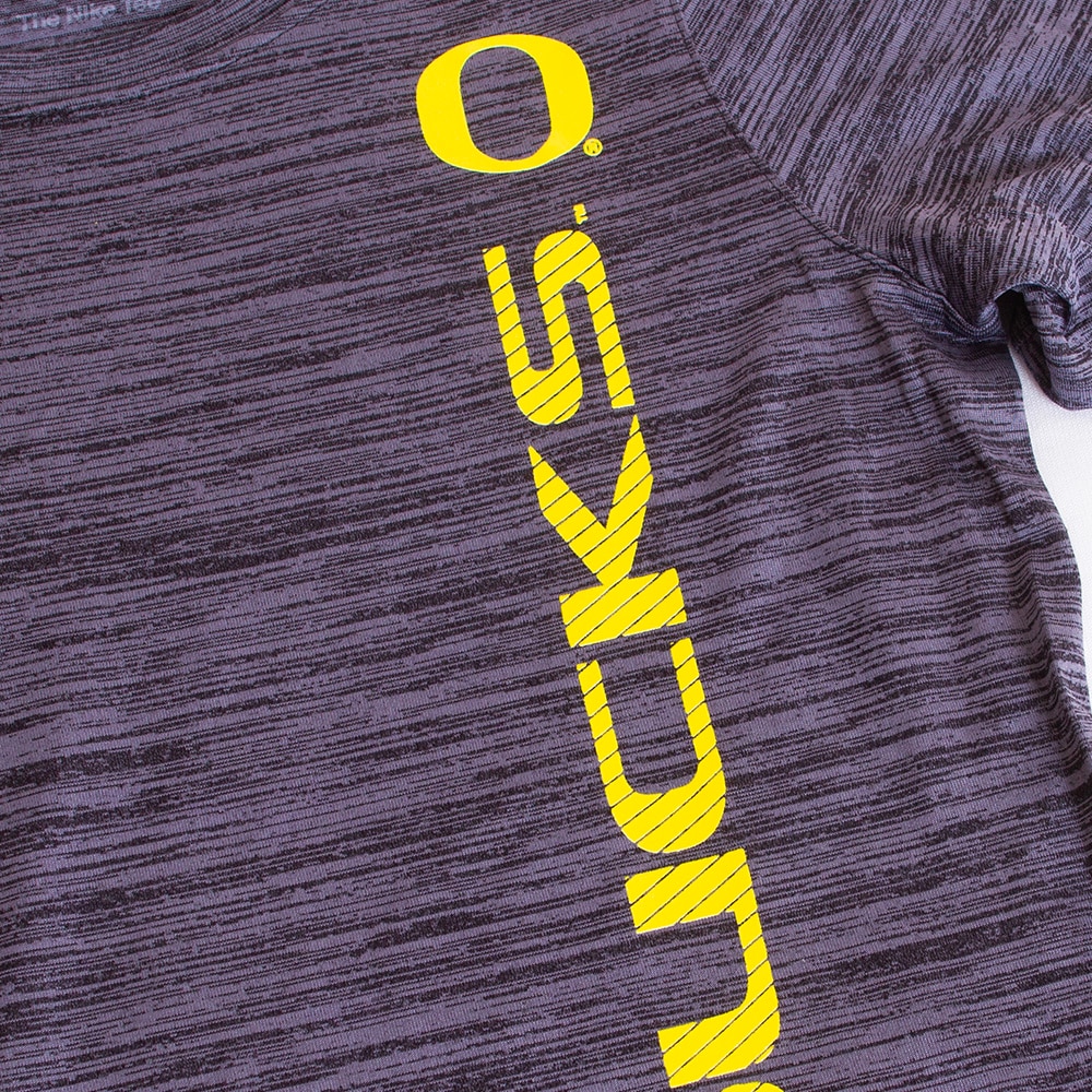 Classic Oregon O, Nike, Black, Crew Neck, Performance/Dri-FIT, Kids, Youth, Sideline, 2024, T-Shirt, 753670